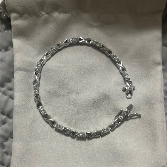 Jewelry - Elegant Silver Bracelet with Crystal Accents